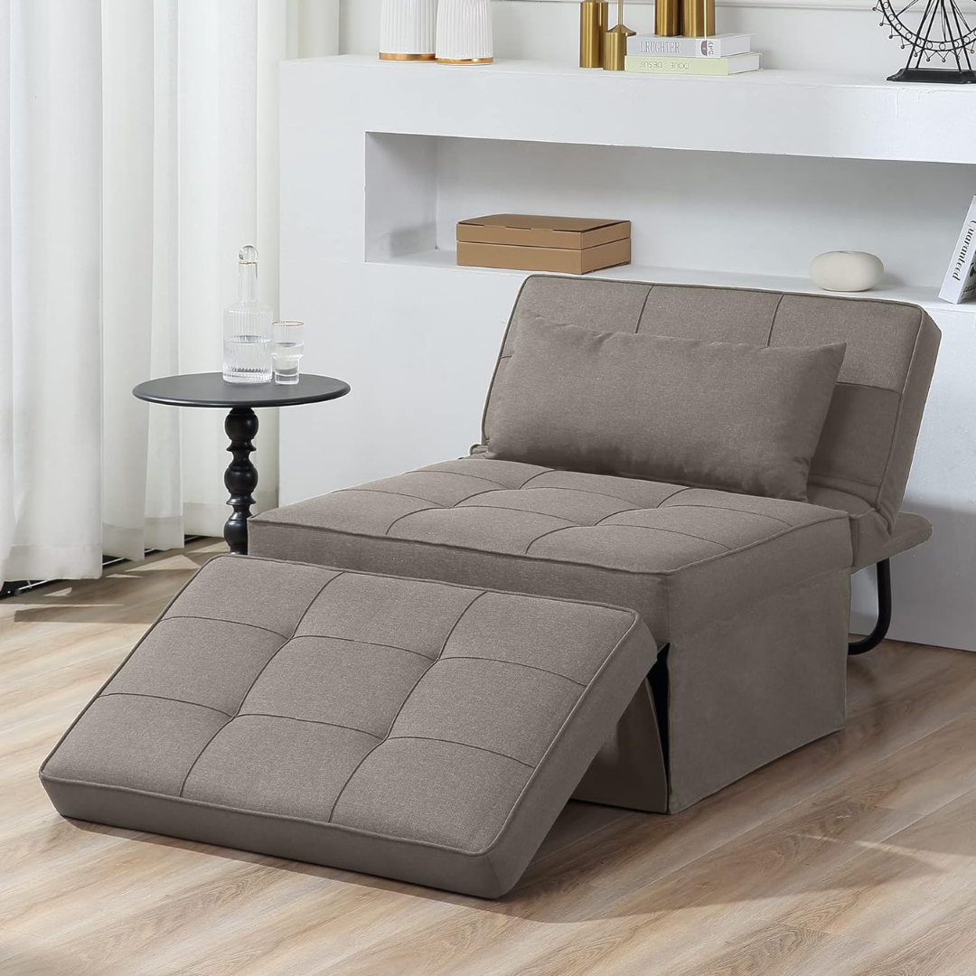 Sofa Cama Mueble de Para Sala Espuma Convertible Plegable Piel
